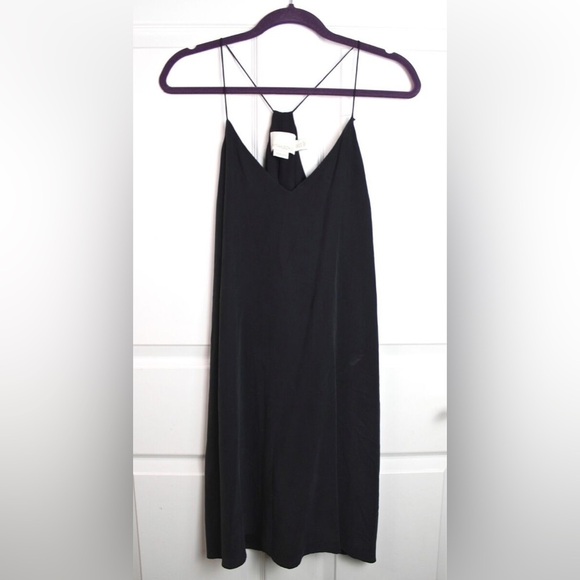 Cynthia Rowley- VINTAGE- 100% Silk V-neck Slip Shift Dress - Picture 1 of 5